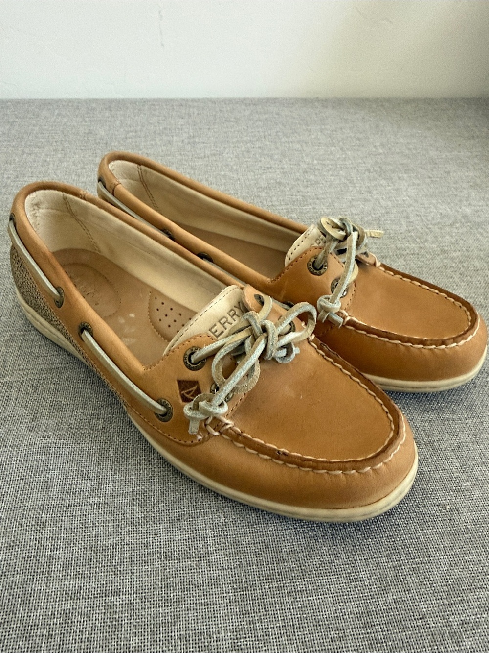 Sperry top-sider Women's Tan Leather Boat Moccasins